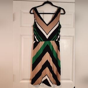 Alyx Limited Stylish Multicolor Chevron Mini Dress L